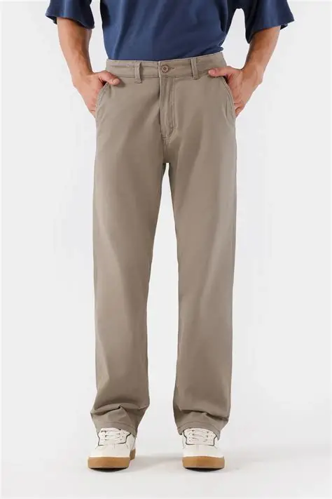 Relaxed Fit Chino Pants - Khaki