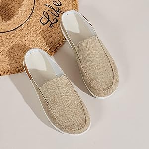 Slip-On Canvas Shoes - Beige